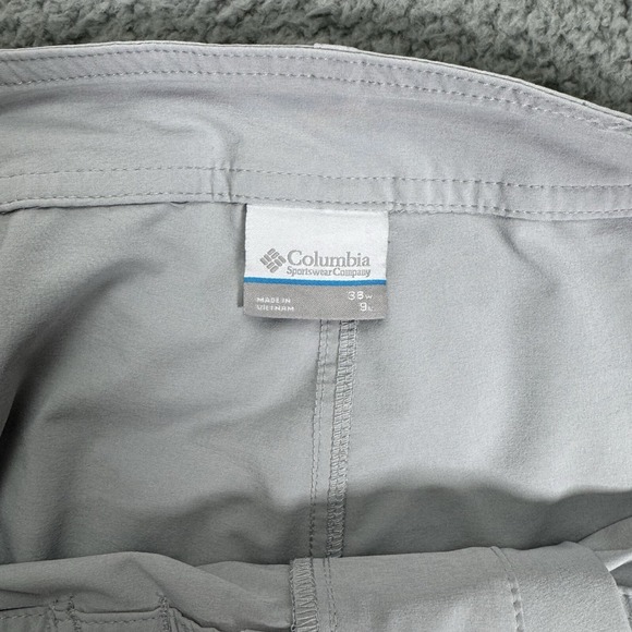 Columbia PFG Short Mens 38 Gray Performance Chino Fishing Golf Stretch - Picture 2 of 8